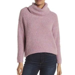 Catherine Malandrino Lilac Cozy Turtleneck Sweater Purple Pink Fuzzy